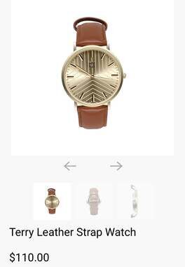 PX Clothing Terry Leather Strap Watch